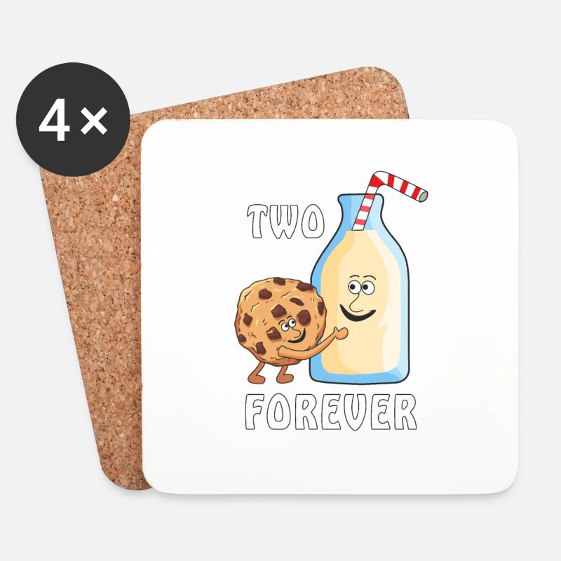 MILCH KEKS TWO FOREVER - Untersetzer (4er-Set) - Weiß