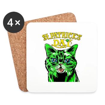 FÊTE DE LA SAINT-PATRICK - Dessous de verre (lot de 4) - blanc - Devant