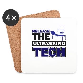 Release The Ultrasound Tech - Coasters (set of 4) - white - Front