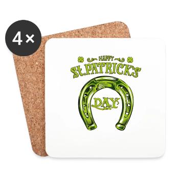 FER À CHEVAL DE LA SAINT-PATRICK - Dessous de verre (lot de 4) - blanc - Devant