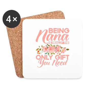 Le seul cadeau dont vous avez besoin Cadeau de grand-mère - Dessous de verre (lot de 4) - blanc - Devant
