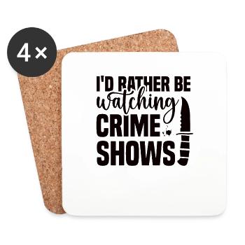 True Crime Crime Series Crime Detective - Coasters (set of 4) - white - Front