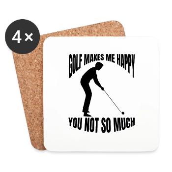 Golfers Golf Golf Club Golf Course Golf Sports - Coasters (set of 4) - white - Front