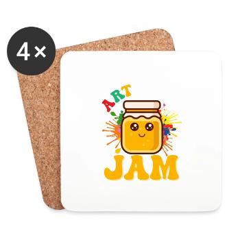 Art Is My Jam Education Art Teacher - Untersetzer (4er-Set) - Weiß - Vorne