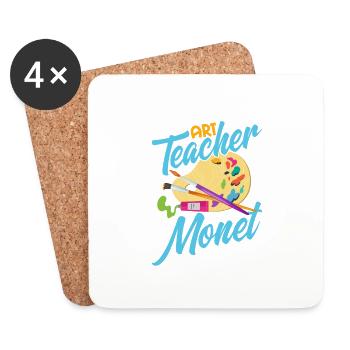 Art Teacher Do It For The Monet Artist Education - Untersetzer (4er-Set) - Weiß - Vorne