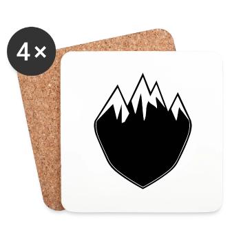 Adventure Travel Hiking Mountain - Untersetzer (4er-Set) - Weiß - Vorne