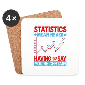 Statistics - Never Having To Say You're Certain 8 - Coasters (set of 4) - white - Front
