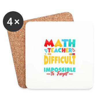 An Awesome Math Teacher Is Hard To Find Education - Untersetzer (4er-Set) - Weiß - Vorne