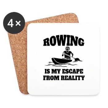 Aviron par équipe Aviron Club d’aviron Aviron - Dessous de verre (lot de 4) - blanc - Devant