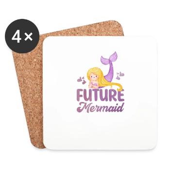 Future Mermaid - Coasters (set of 4) - white - Front