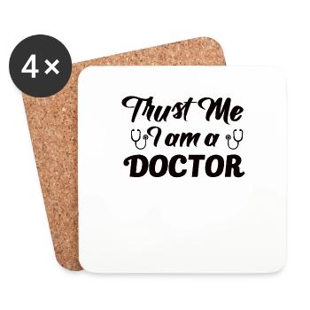 Medical Internist Medicine Doctor Gift - Coasters (set of 4) - white - Front