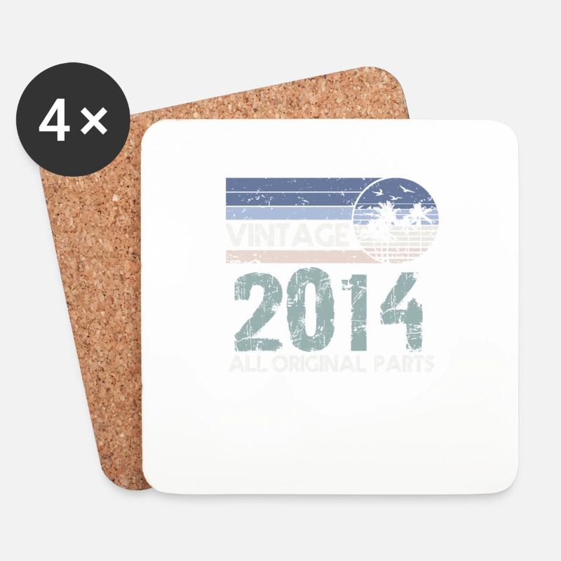 Limited Edition 2014 Vintage - Untersetzer (4er-Set) - Weiß