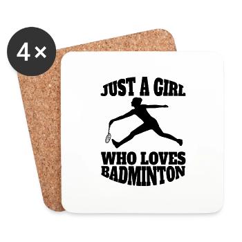 Badminton badminton team Badminton team Badminton fan - Coasters (set of 4) - white - Front