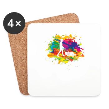 Gardener Accessories Garden Motif - Coasters (set of 4) - white - Front