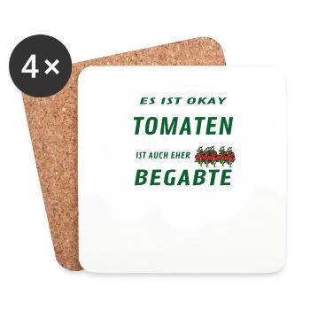 Gärtner Zubehör Garten Motiv - Untersetzer (4er-Set) - Weiß - Vorne
