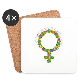 Embrace Euity 2023 Theme for International Women's - Coasters (set of 4) - white - Front