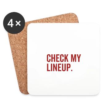 Eat Sleep Check My Lineup Repeat - Untersetzer (4er-Set) - Weiß - Vorne