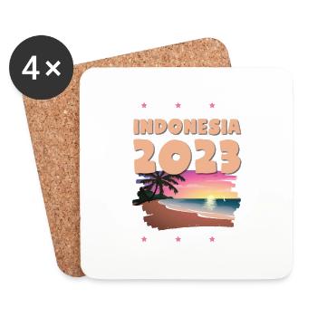 Indonesia 2023 - Coasters (set of 4) - white - Front