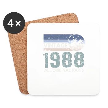 Limited Edition 1988 Vintage - Untersetzer (4er-Set) - Weiß - Vorne
