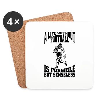 American Football Football Coach - Coasters (set of 4) - white - Front