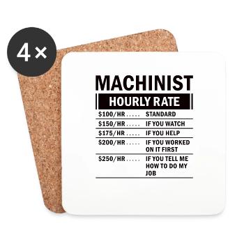 Machine operator plant operator gift - Coasters (set of 4) - white - Front
