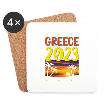 Greece 2023 - Coasters (set of 4) - white - Front