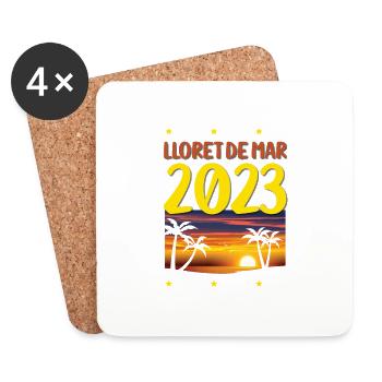 Lloret De Mar 2023 - Untersetzer (4er-Set) - Weiß - Vorne