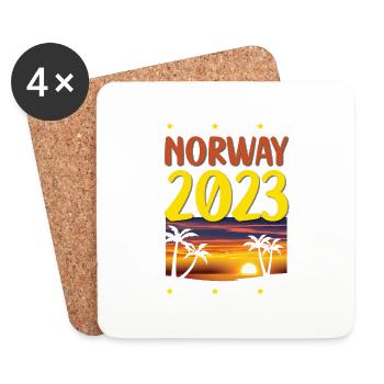 Norway 2023 - Untersetzer (4er-Set) - Weiß - Vorne