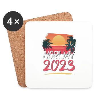 Norway 2023 - Untersetzer (4er-Set) - Weiß - Vorne