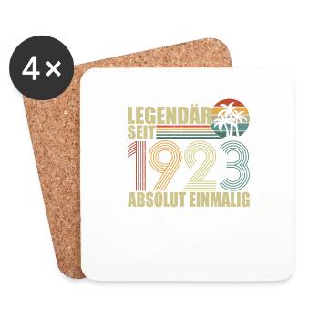 Lustiger Geburtstag Awesome seit 1923 - Untersetzer (4er-Set) - Weiß - Vorne