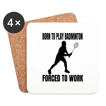 Équipe de badminton de fans de badminton - Dessous de verre (lot de 4) - blanc - Devant