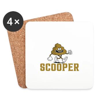 Official Pooper Scooper 22 - Untersetzer (4er-Set) - Weiß - Vorne