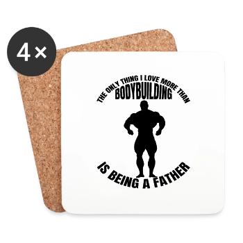 Fitness Athletes Bodybuilding Sports Fitness Sports - Coasters (set of 4) - white - Front