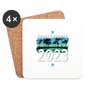 Gran Canaria 2023 - Untersetzer (4er-Set) - Weiß - Vorne