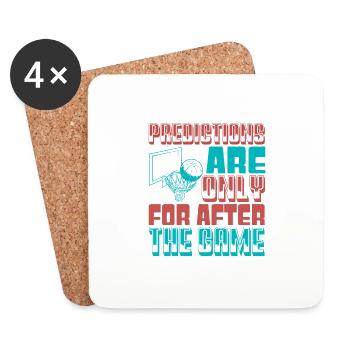 PREDICTIONS ARE ONLY FOR AFTER THE GAME 2 - Coasters (set of 4) - white - Front