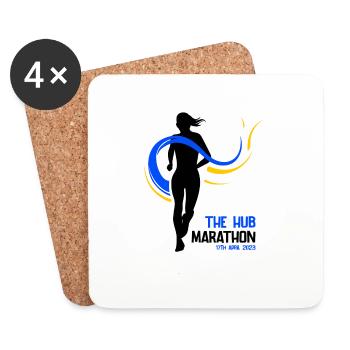 Marathon 17. April 2023 im Hub of the Universe - Untersetzer (4er-Set) - Weiß - Vorne