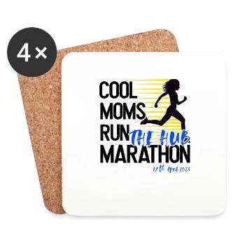 Marathon 17. April 2023 im Hub of the Universe - Untersetzer (4er-Set) - Weiß - Vorne