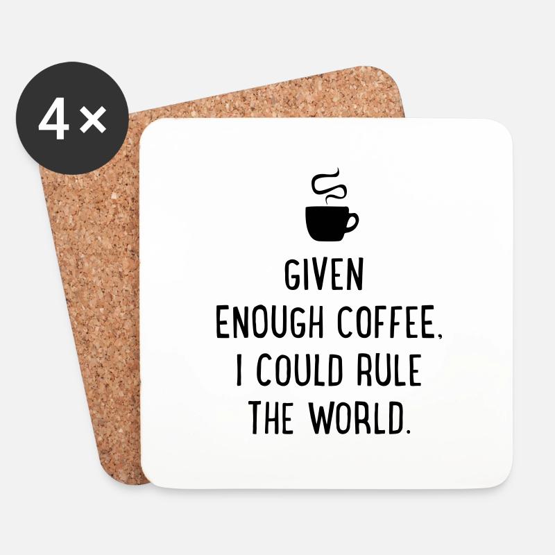Kaffee - Untersetzer (4er-Set) - Weiß