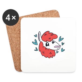 Take A Chance & Be A Llama Retro Cute Funny Llama - Coasters (set of 4) - white - Front