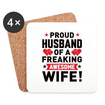 Best Wife - Coasters (set of 4) - white - Front
