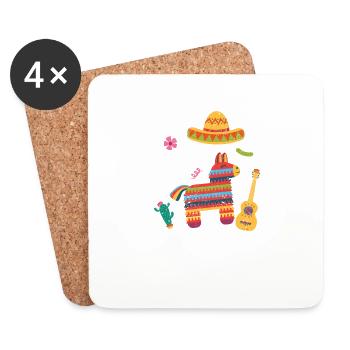 Let's Fiesta Cinco de Mayo Mexican guitar - Coasters (set of 4) - white - Front