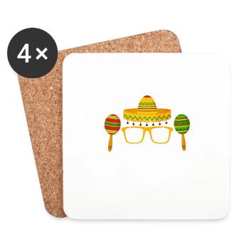 Nacho Average Dad Shirt Fiesta Cinco De Mayo New - Untersetzer (4er-Set) - Weiß - Vorne