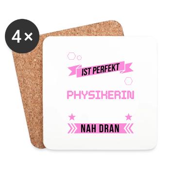 Niemand ist perfekt als Physikerin nah dran funny - Untersetzer (4er-Set) - Weiß - Vorne