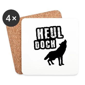 Heul doch - Untersetzer (4er-Set) - Weiß - Vorne