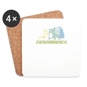 Handball Zubehör handballer Motiv - Untersetzer (4er-Set) - Weiß - Vorne