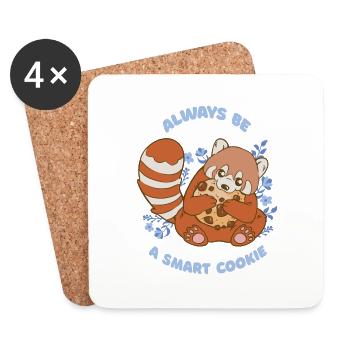 Always Be A Smart Cookie Funny Cookie Lover - Untersetzer (4er-Set) - Weiß - Vorne