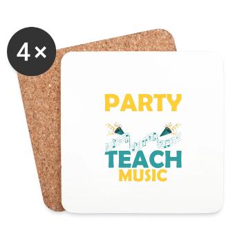 I Like To Party And By Party I Mean Teach Music Te - Untersetzer (4er-Set) - Weiß - Vorne