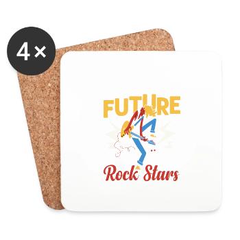 I Teach Future Rock Stars School Music Teacher - Coasters (set of 4) - white - Front