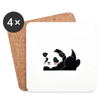 I Just Freaking Love Panda - Gift Idea - Coasters (set of 4) - white - Front