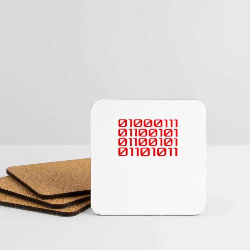Funny Developer Binary Code Programmer Developer Coasters (set of 4)